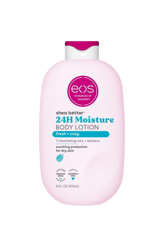 Shea Better Body Lotion- Fresh & Cozy, 24H Moisture for Dry Skin, 16 fl oz