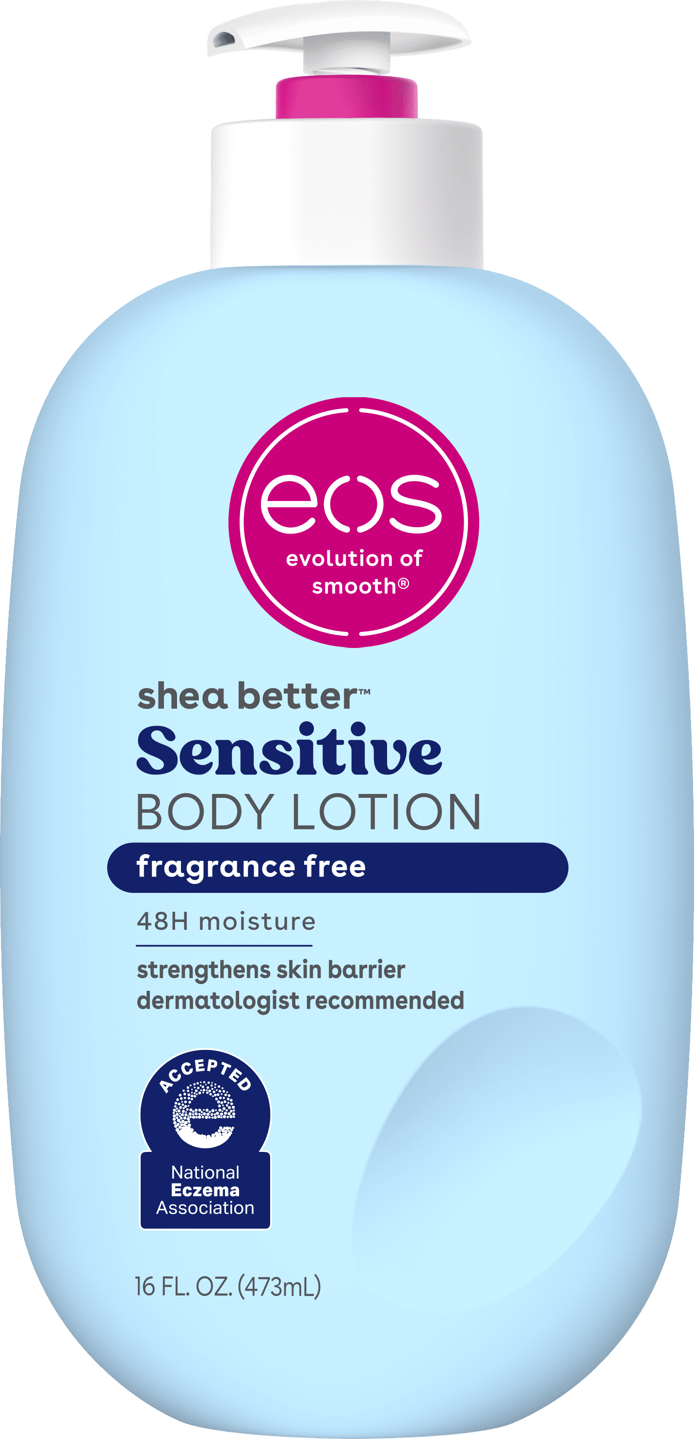 eos Shea Better Sensitive Skin Body Lotion for Dry Skin- Fragrance-Free, 16 fl oz