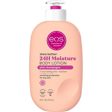 eos Shea Better Body Lotion for Dry Skin, Pink Champagne, 16 fl oz