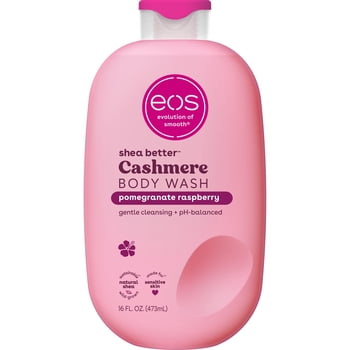 eos Shea Better Cashmere Body Wash, Pomegranate Raspberry, Creamy Gel Formula, 16 fl oz.
