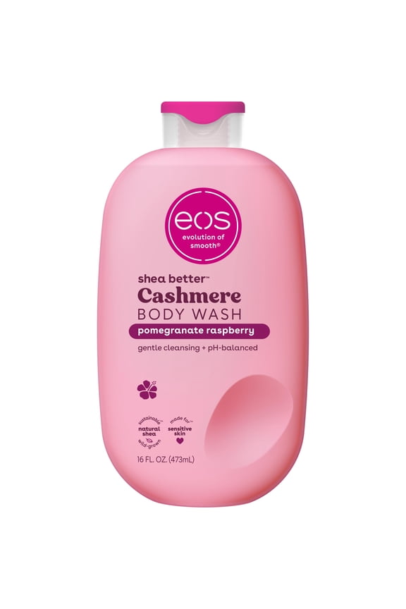 Shea Better Cashmere Body Wash, Pomegranate Raspberry, Creamy Gel Formula, 16 fl oz.