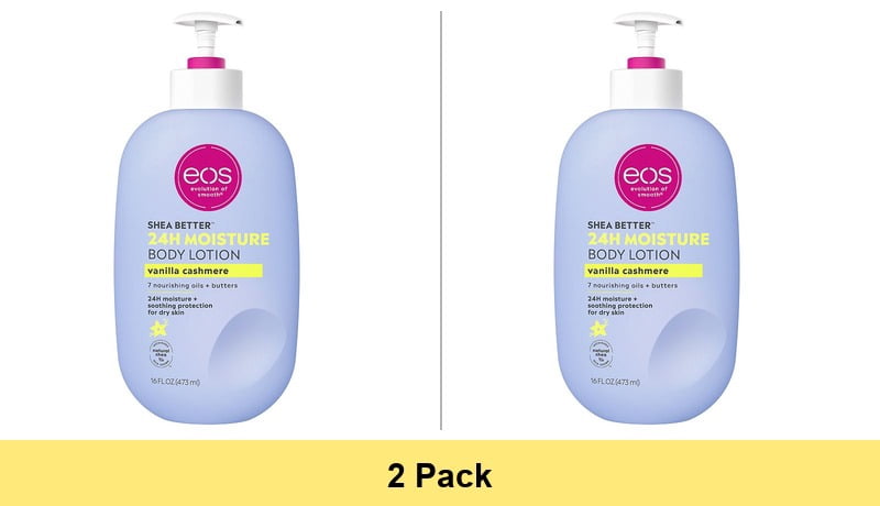 eos Shea Better Moisture Body Lotion Vanilla Cashmere, 16 Oz - 2 Pack