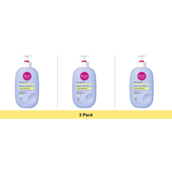 eos Shea Better Moisture Body Lotion Vanilla Cashmere, 16 Oz. - 3 Pack