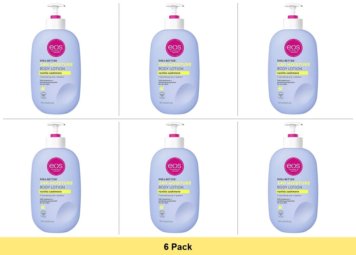 eos Shea Better Moisture Body Lotion Vanilla Cashmere, 16 Oz - 6 Pack