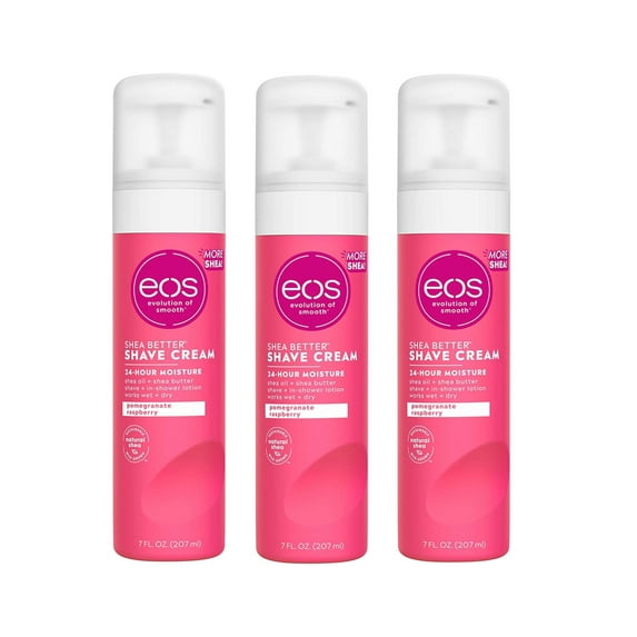 eos Shea Better Shave Cream - Pomegranate Raspberry - 7 fl oz, 3 Pack