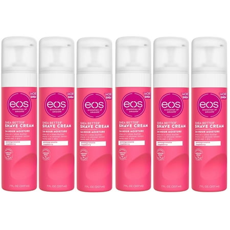 eos Shea Better Shave Cream - Pomegranate Raspberry - 7 fl oz, 6 Pack