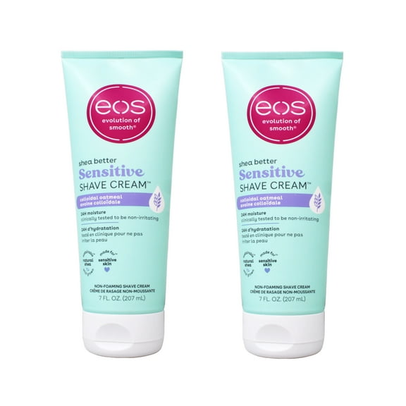 eos Sensitive Shave Cream, Unscented, 7 fl oz (2 Pack)