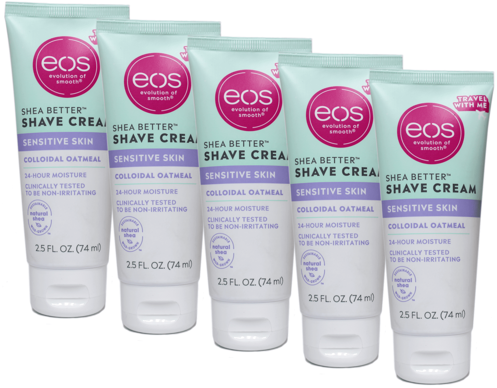 eos Shea Better Shave Cream for Sensitive Skin, Travel Size 2.5 fl oz