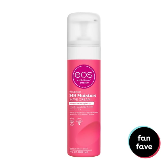 eos Shea Better Shave Cream for Women- Pomegranate Raspberry, Made for Sensitive Skin, 7 oz