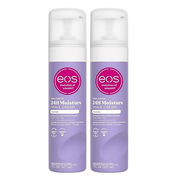 eos Shea Better Shaving Cream- Lavender, Shave Cream for Women, Shea Butter Skin Care, 7 fl oz, 2-Pack