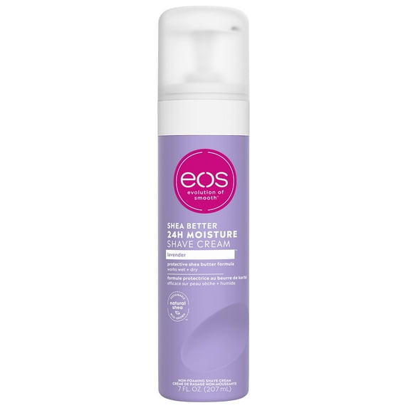 eos Shea Better Shaving Cream for Women - Lavender | Shave Cream, Skin Care and Lotion with Shea Butter and Aloe | 24 Hour Hydration | 7 fl oz