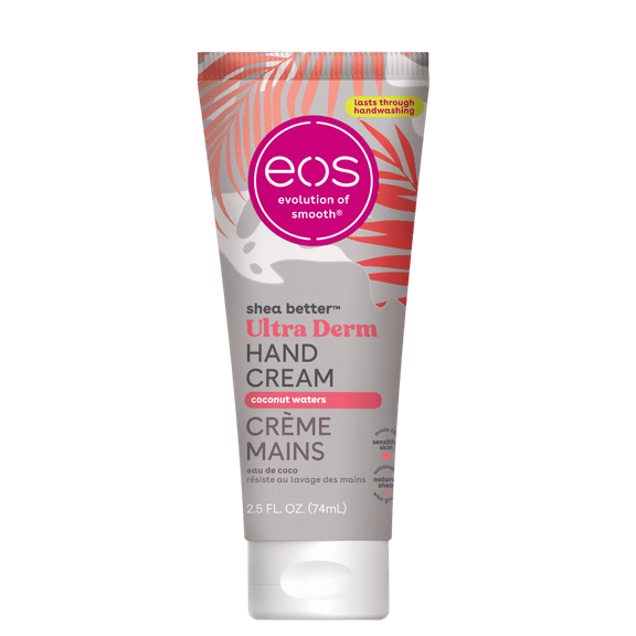 eos Shea Better Ultra Derm Hand Cream - Coconut Waters, Moisturizes Dry Skin, 2.5 fl oz