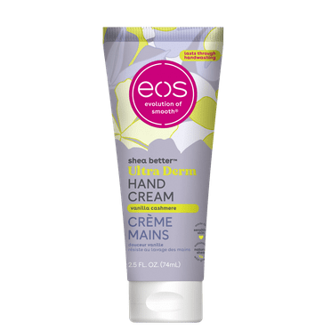eos Shea Better Ultra Derm Hand Cream, Vanilla Cashmere, Soothes Dry Hands, 2.5 fl oz