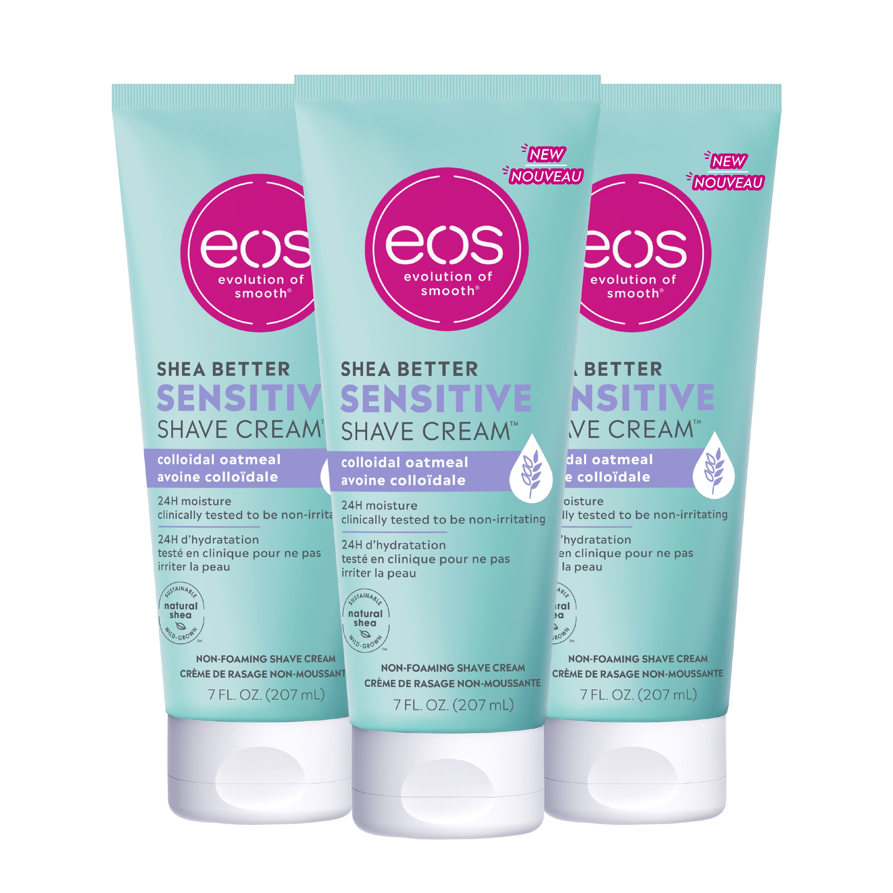 eos Shea Better Women's Shave Cream, Sensitive Skin, Unscented, 7 oz, 3
