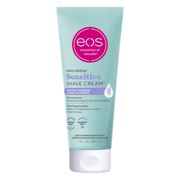 eos Shea Better Women's Shave Cream for Sensitive Skin, Fragrance Free, 7 fl oz