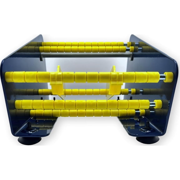 eosPAK LD-618 by Excell Heavy-Duty Tabletop Label & Sticker Dispenser; 6.5" Working Width; Fits Up to 3" Core Rolls; Suction Cups; Adjustable Dividers; for Office, Retail, Shipping, or Warehouse Use