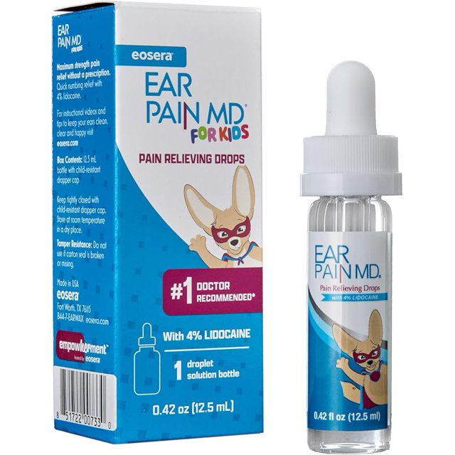 eosera® Ear Pain MD® for Kids Pain Relieving Drops with 4 Lidocaine