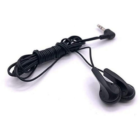 epacks Bulk Earphones Earbuds Headphones Wholesale Lot Inexpensive Disposable Replacement for Kids Individually Bagged for School Classroom Students (300 Pack, Black)