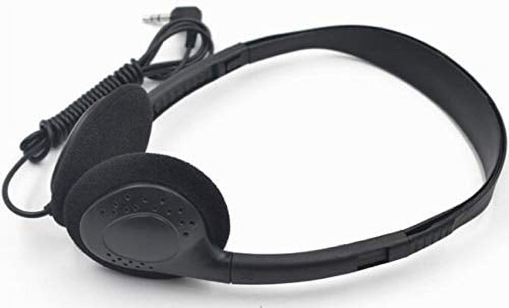 epacks Bulk Over The Head Inexpensive Disposable Headphones Wholesale Lot Kids Individually Bagged for Schools, Libraries, Hospitals (10 Pack, Black)