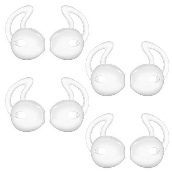 epacks Ear Gel for Apple iPhone Earpod Cover Anti-Slip Silicone Soft Replacement Sport Earbud Tips for iPhone 7 / 6S / 6 Plus / 5S / 5C / 5 Comfortable 4 Pairs (Clear)