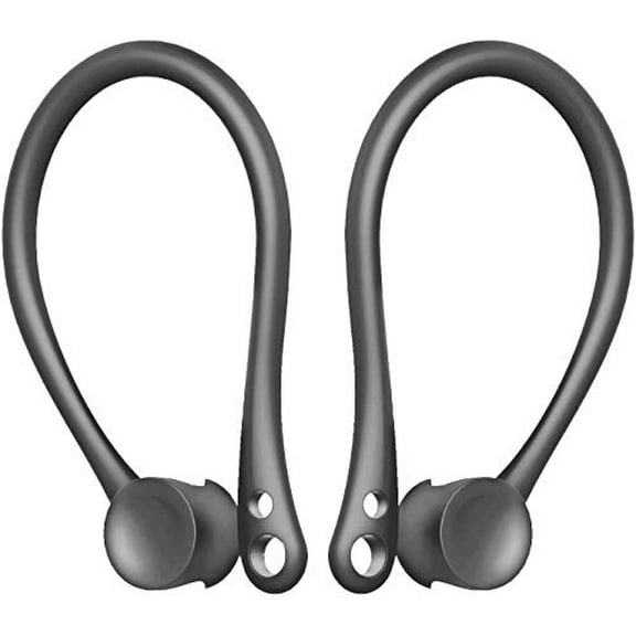 epacks Ear Hooks for AirPods Headphones Secure Slide-in Ear Hook Holder Over-Ear Loops | Sport Exercise Accessories for AirPods 1 & 2 or EarPods Earphones Earbuds, Grey, 2 Pair
