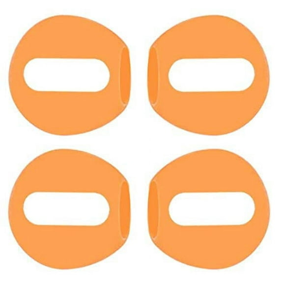 epacks Ear Pads for AirPods Headphones Secure Ear Pad Covers | Case Fit Sport Exercise Accessories for AirPods 1 & 2 or EarPods Earphones Earbuds, Orange, 2 Pair