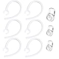 thumbnail image 1 of epacks Universal 6 Piece Large Earhooks w/Replacement Earbuds Ear Gels Tips S M L for Earbud Headset Bluetooth Wireless - Clear, 1 of 1