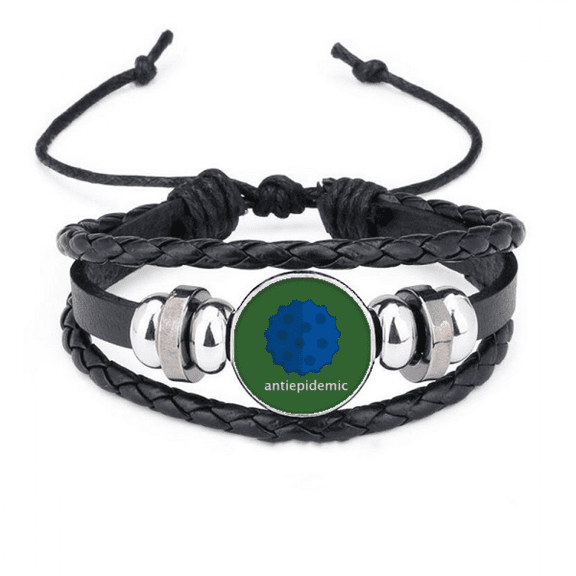 epidec prevention disinfection bracelet braided leather woven wristband