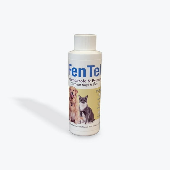 Equine Prime Fentel & Pyrantel Dewormer for Cats & Dogs, 8 Ounces (240mL) Solution