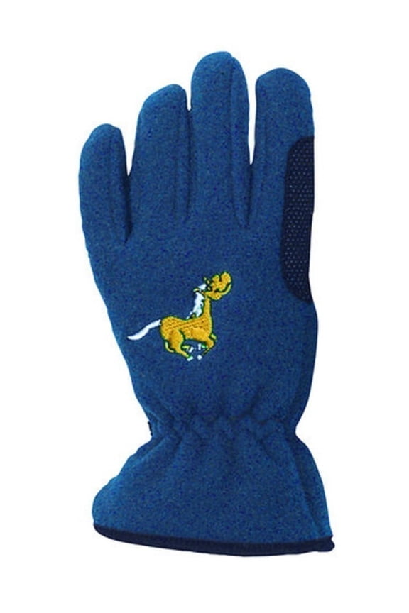 equistar childs' pony fleece gloves (navy, m)