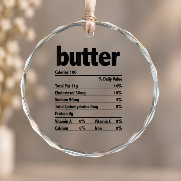 er Food Theme Ornament, Indoor Decoration, Circle Glass Ornament