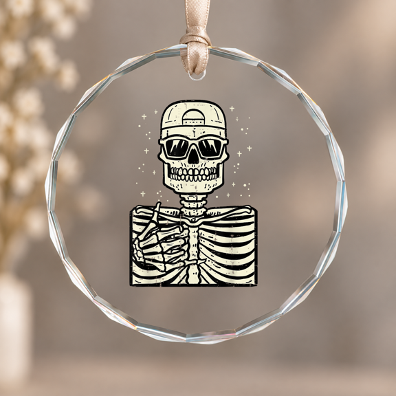 er Goth Theme Ornament, Home Decor, Circle Glass Ornament