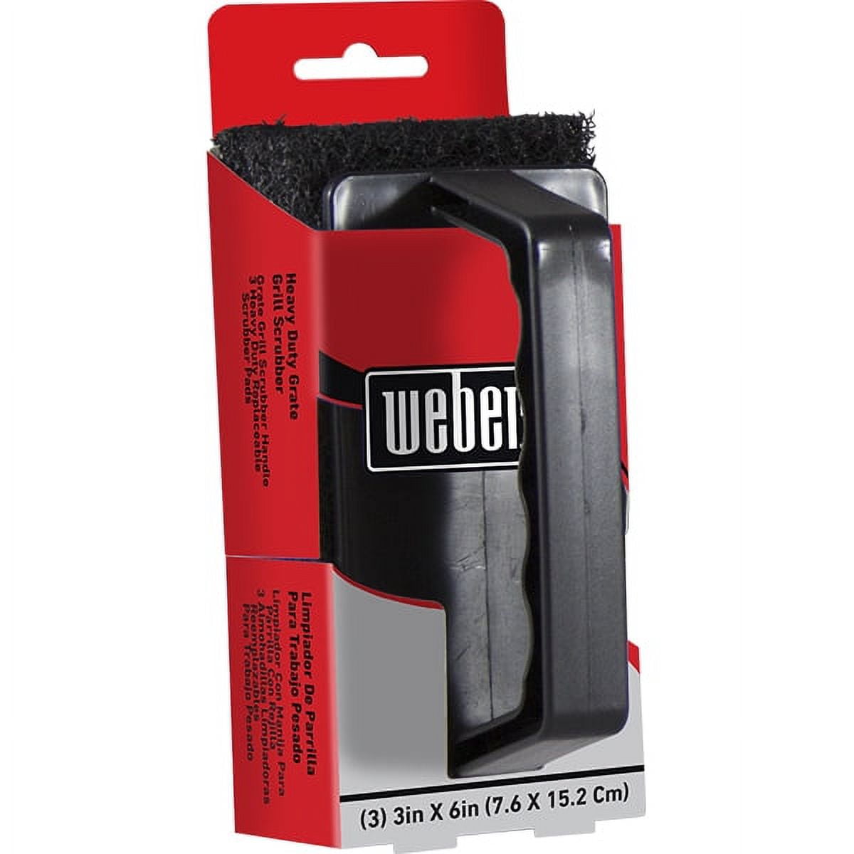 er Grate Grill Scrubber Handle with Heavy Duty Pads, 3 Count