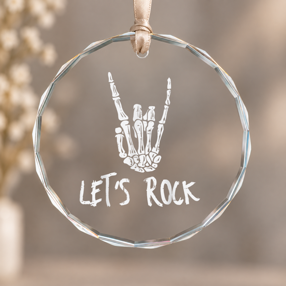 er Music Theme Ornament, Hanging Decor, Circle Glass Ornament