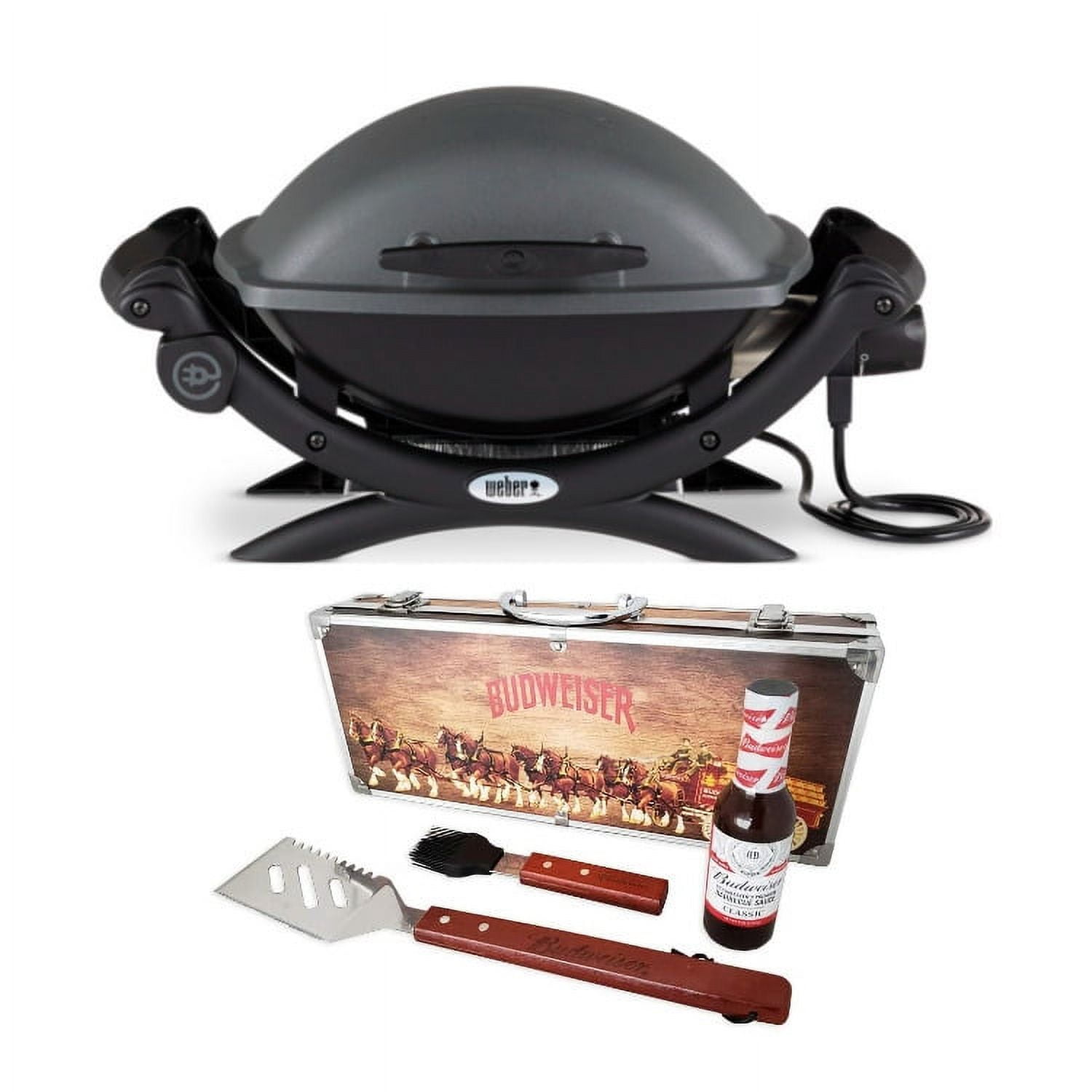er Q 1400 Electric Grill (Black) BBQ Bundle