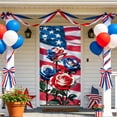 thumbnail image 1 of erdimoy 4th of July Patriotic Door Cover Banner, 35×70 Inch Firework & American Flag Backdrop for Independence Day Decor, 1 of 6