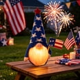 thumbnail image 1 of erdimoy 4th of July Patriotic Light-Up Gnome Figurine, 10.5" LED Knit Plush Gnome with American Flag (2 Styles), 1 of 6