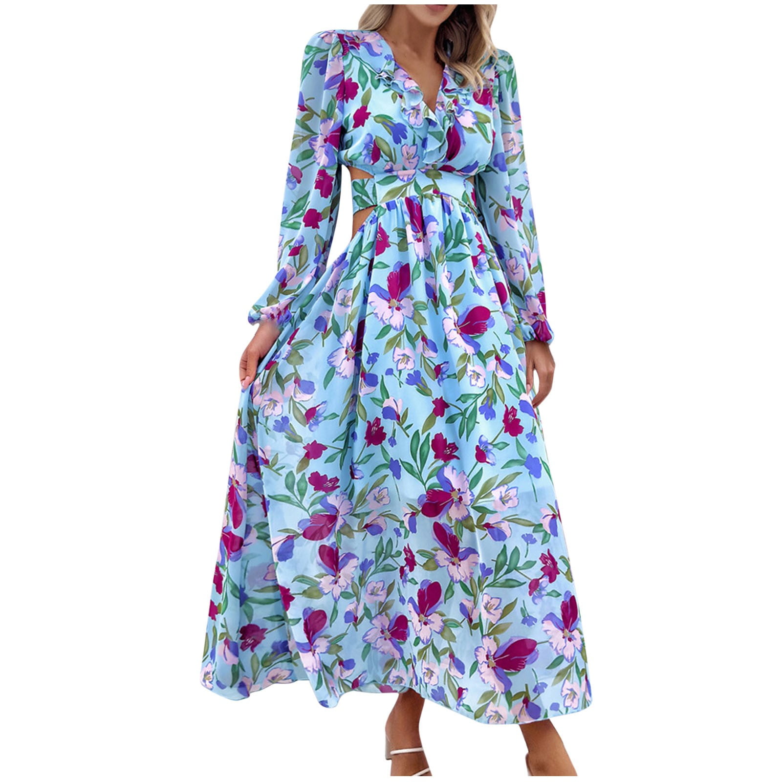 erdiore Spring Semi formal Dress Dress To Hide Tummy Bulge Summer Sun