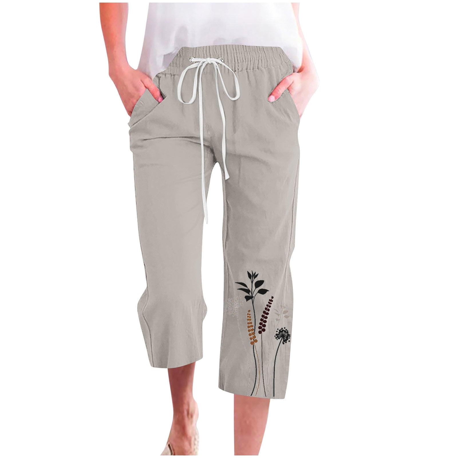 erdiore Women's Baggy Workout Pants Low Rise Elastic Waist Drawstring