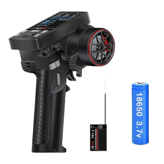 erfcxs 10CH 24 Wireless RC System with Voltage Telemetry for Cars Boats and Tanks Featuring F-10A Receiver