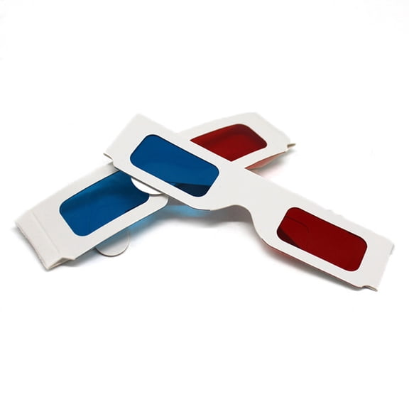 erfcxs 10x 3D Glasses 3 Dimensional Anaglyph Red Blues DVD Red And Blues Paper Glasses