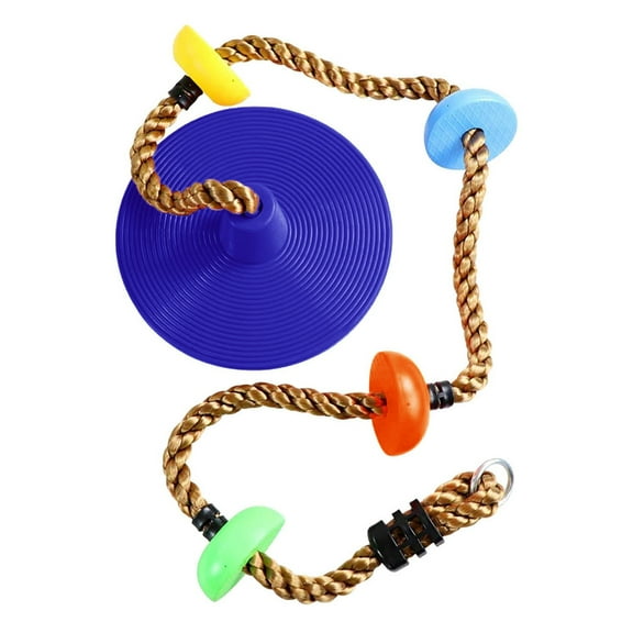 erfcxs 12'' Climbing Rope With Platform & Disc Tree Swing Seat Set Fun For Kids Outdoor