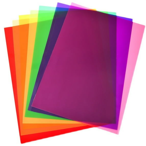 erfcxs 14 Pack Color Correction Light Gel Filter Sheet Colored Overlays Transparency Film Sheets 7 Colors