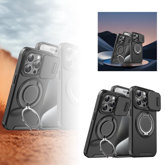 erfcxs 17 Pro Max Grade Shockproof With Slide And 360° Stand Ring