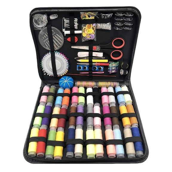 erfcxs 183PCS Complete Portable Sewing Kit with Scissors for Beginners Dormitory Use and Craft Enthusiasts