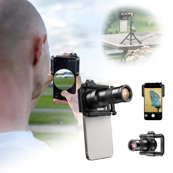 erfcxs 2 In 1 Phone Camera Lens Kit 6X Telephoto Lens And 156mm Lens With Universal Lens Clip Suitable For And Android Phone Lens Accessories