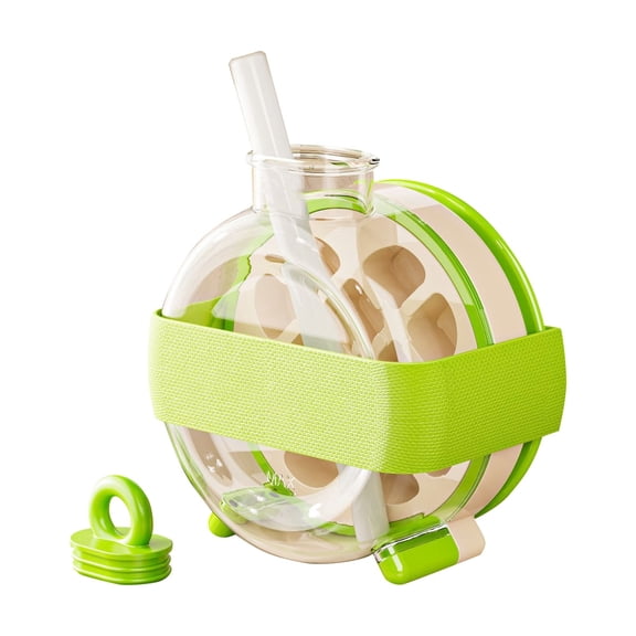 erfcxs 2 in 1 Reusable Portable Ice Maker Bottle with Straw and Lid for Freezer Cool Summer Drinks