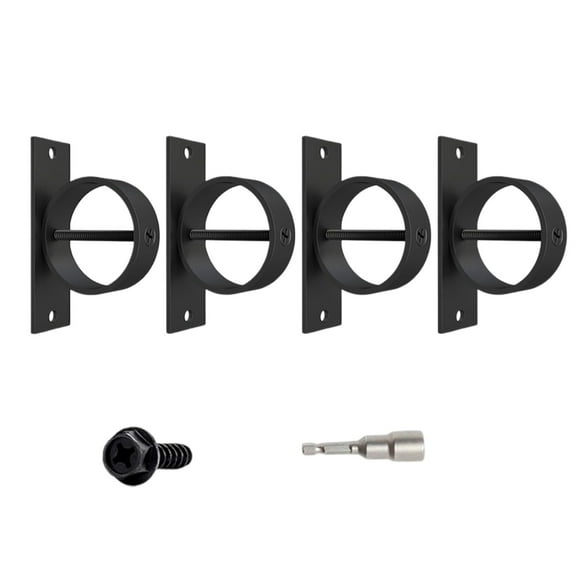 erfcxs 2inch Black Rope Support Holder Stainless Steel Rope Fence Brackets Rope End Snap With Screw Securing Rope Support For Rope Fencing Stair Ceiling Hook