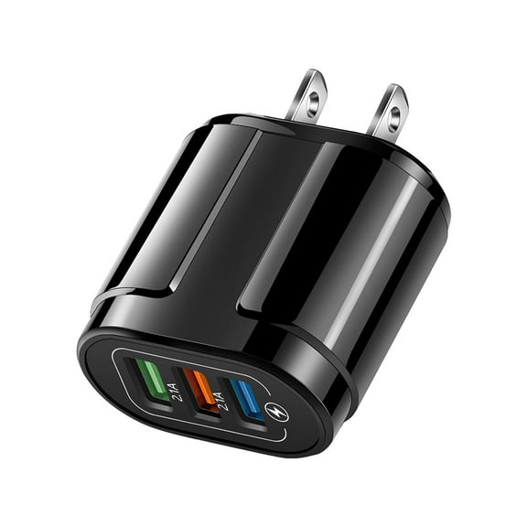 erfcxs 3-port USB Charging Head Macaron Color Matching Charging Head Portable USB Charging Head