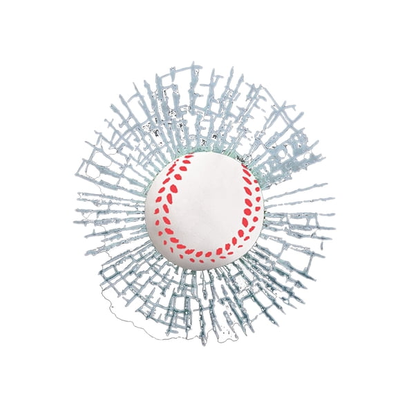 erfcxs 3D Ball Car Styling Stickers 3 D Car Cool Stickers 3D Prank Tricky Creative Glass Window Stickers 3D Break Glass Car Window Sticker